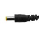 Cable de alimentación DC jack 5.5x2.1mm 26AWG macho amarillo a bornes de 30cm