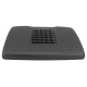 Reposapiés con plataforma ajustable de plástico negro 455 x 330 mm con masaje