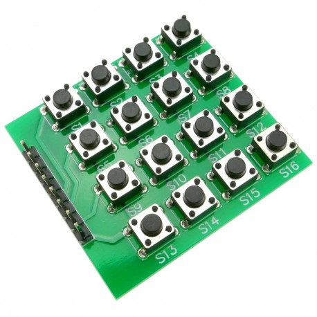 Teclado de 16 teclas 4x4 con pulsadores DWT-0261