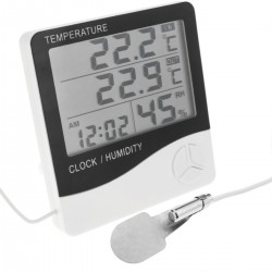 Termómetro higrómetro y reloj digital DW-0202