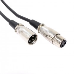 Cable de audio micrófono XLR 3-pin macho a hembra de 3m