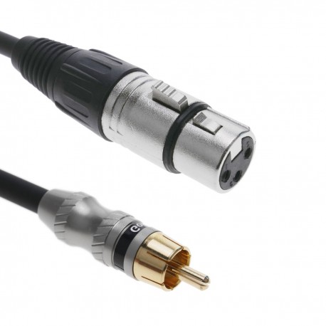Cable de audio micrófono XLR 3pin hembra a RCA macho de 1m