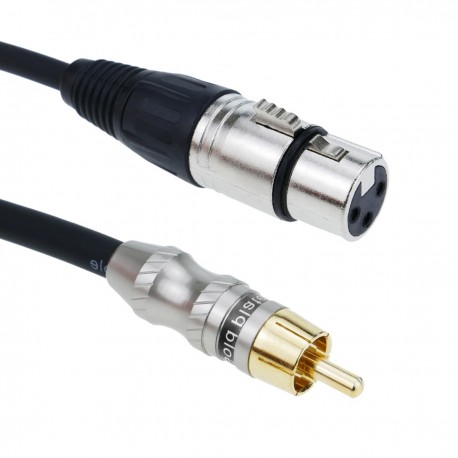 Cable de audio micrófono XLR 3pin hembra a RCA macho de 3m