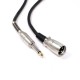 Cable de audio micrófono instrumento XLR 3pin macho a jack 6.3mm macho de 5m