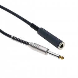 Cable audio micrófono instrumento mono jack 6.3mm macho a hembra de 15m