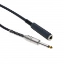 Cable audio micrófono instrumento mono jack 6.3mm macho a hembra de 20m