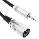 Cable de audio mono XLR 3-pin macho a TRS jack 3.5mm macho de 2m