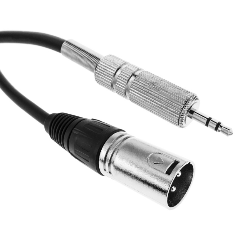 dolor de muelas Tradicion As Cable de audio estéreo XLR 3-pin macho a TRS jack 3.5mm macho de 1m - Hiper  Electrón