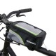 Bolsa para tubo central de bicicleta con visor para teléfono móvil