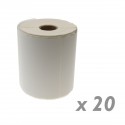 Rollo bobina de 500 etiquetas adhesivas para impresora térmica directa 101.6x76.2mm 20 unidades