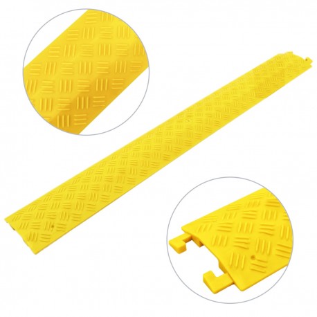 Pasacables de suelo para protección de cables eléctricos de 1 vía 100x13 cm amarillo rígido