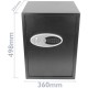 Caja fuerte de seguridad de acero con código electrónico digital 36x33x50cm negra
