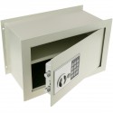 Caja fuerte de seguridad empotrada con código electrónico digital 36x19x23cm beige