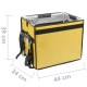 Bolsa isotérmica para entrega de pedidos de comida en moto y bicicleta amarilla 44 x 34 x 39 cm.