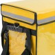 Bolsa isotérmica para entrega de pedidos de comida en moto y bicicleta amarilla 50 x 39 x 39 cm.