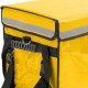 Mochila isotérmica amarilla 45x33x35 cm para entrega de pedidos de comida en moto y bicicleta