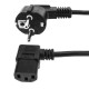 Cable de alimentación eléctrico IEC-60320 C13 acodado a schuko macho de 5 m