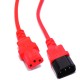 Cable eléctrico de alimentación IEC60320 C13 a C14 de color rojo de 5m