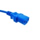 Cable eléctrico de alimentación IEC60320 C13 a schuko macho acodado de color azul 3m