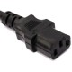 Cable eléctrico 3x1.0mm2 IEC60320 C13-hembra a Schuko-macho rizado 3m