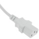 Cable de alimentación IEC-60320 blanco C13 SCHUKO-macho 3m