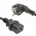 Cable eléctrico alta calidad 3x1.5mm² IEC60320 C19-hembra a Schuko-macho 1,8 m