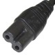 Cable eléctrico US NEMA-1-15P a IEC-60320-C7 de 1.8m negro