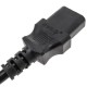 Cable eléctrico British Standard BS-1363-1 a IEC-60320-C13 3x1.00mm² de 0.4m negro
