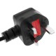 Cable eléctrico British Standard BS-1363-1 a IEC-60320-C13 3x1.00mm² de 1.8m negro