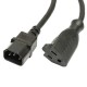 Cable eléctrico US NEMA-5-15R a IEC-60320-C14 de 0.4m negro