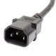 Cable eléctrico US NEMA-5-15R a IEC-60320-C14 de 0.4m negro
