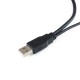 Cable USB 2.0 de doble alimentación 2AM a BM 1.2m