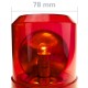 Sirena luminosa 78 mm de color rojo con rotación motorizada
