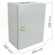 Caja de distribución eléctrica metálica con protección IP65 para fijación a pared 500x300x300mm