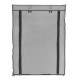 Armario ropero y zapatero de tela desmontable 60 x 30 x 93 cm gris con puerta enrollable