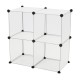 Armario organizador modular Estanterías de 4 cubos de 35x35cm plástico blanco