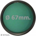 Filtro fotografia verde para objetivo de 67 mm