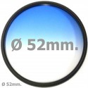 Filtro fotografia color gradual azul para objetivo de 52 mm