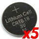 Pila litio botón 3V CR1616 5 unidades