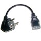 Cable eléctrico de alimentación IEC60320 C13-hembra a Schuko-macho 30cm