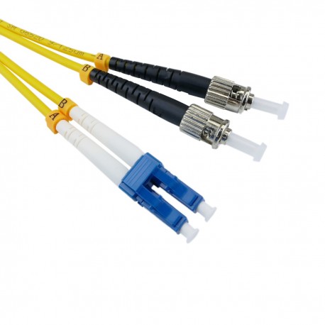Cable de fibra óptica LC a ST monomodo duplex 9/125 de 1 m OS2