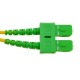 Cable de fibra óptica SC/PC a SC/APC monomodo duplex 9/125 de 50 cm OS2