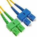 Cable de fibra óptica SC/PC a SC/APC monomodo duplex 9/125 de 5 m OS2