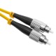 Cable de fibra óptica ST/PC a ST/APC monomodo duplex 9/125 de 5 m OS2