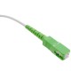 Cable de fibra óptica SC/APC a SC/APC monomodo simplex 9/125 de 50 cm OS2 blanco