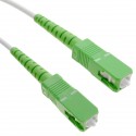 Cable de fibra óptica SC/APC a SC/APC monomodo simplex 9/125 de 3 m OS2 blanco