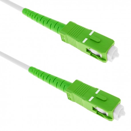 Cable de fibra óptica SC/APC a SC/APC monomodo SMF SX OS2 simplex 9/125 blindado de 3 metros