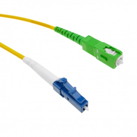 Cable de fibra óptica LC/PC a SC/APC monomodo simplex 9/125 de 30 m OS2