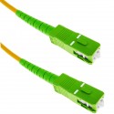 Cable de fibra óptica SC/APC a SC/APC monomodo SMF SX OS2 simplex 9/125 blindado amarillo de 30 m