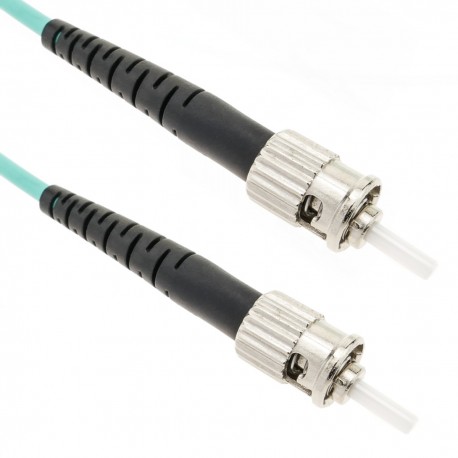 Cable de fibra óptica OM4 multimodo MMF simplex 50µm/125µm ST-ST de 50cm